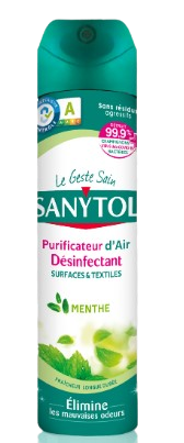 SANYTOL - Désodorisant air et surfaces menthe - 300 mL