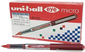 Stylo roller pointe métal eye 150 - Écriture fine - Bleu - UNI-BALL