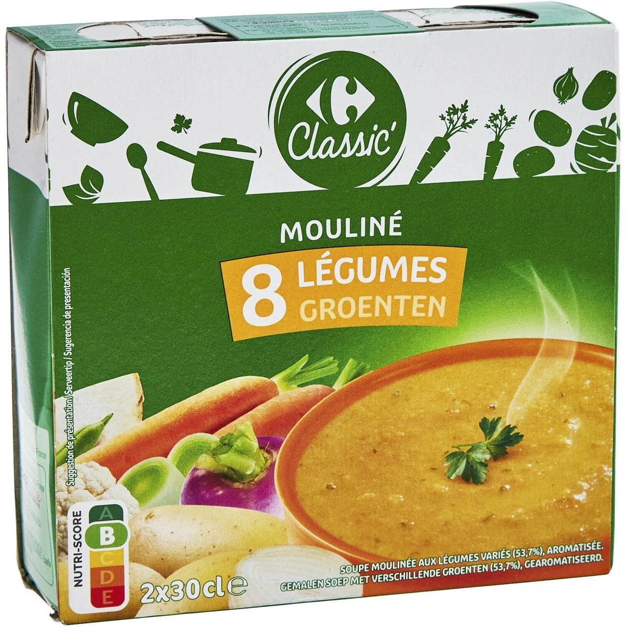 Régime Soupe Soupe Chou Vert Lisse CARREFOUR CLASSIC' Soupe